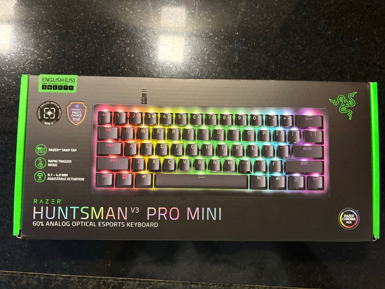 Razer Huntsman V3 Pro Mini Gaming Toetsenbord, Ophalen, Gaming toetsenbord, Zo goed als nieuw, Qwerty