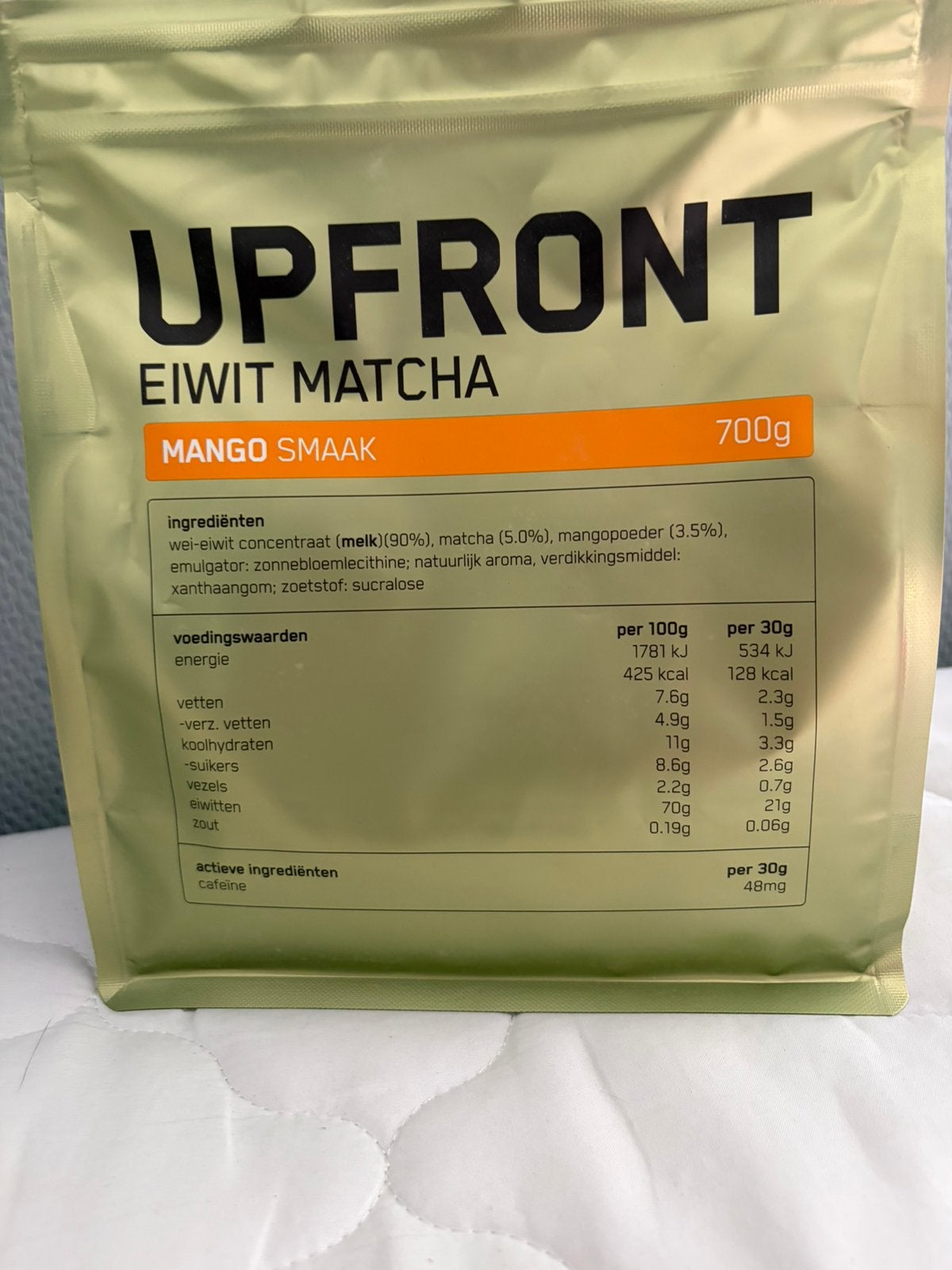 Upfront eiwit matcha mango, Verzenden, Zo goed als nieuw, Poeder of Drank