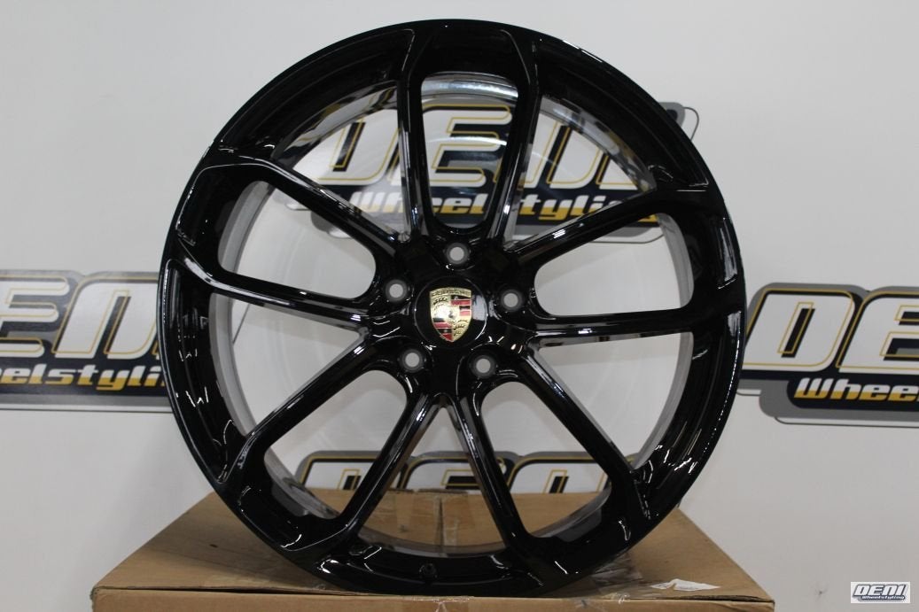 22" Porsche Cayenne Coupé GT Originele Velgenset Zwart, Gebruikt, Velg(en), -, -