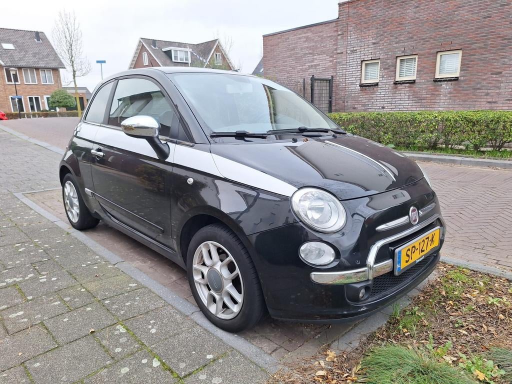 Fiat 500 1.2 C 2008 Zwart, Auto's, Fiat, Particulier, Benzine, Euro 4, B, Hatchback, Handgeschakeld, Geïmporteerd, Zwart, Grijs