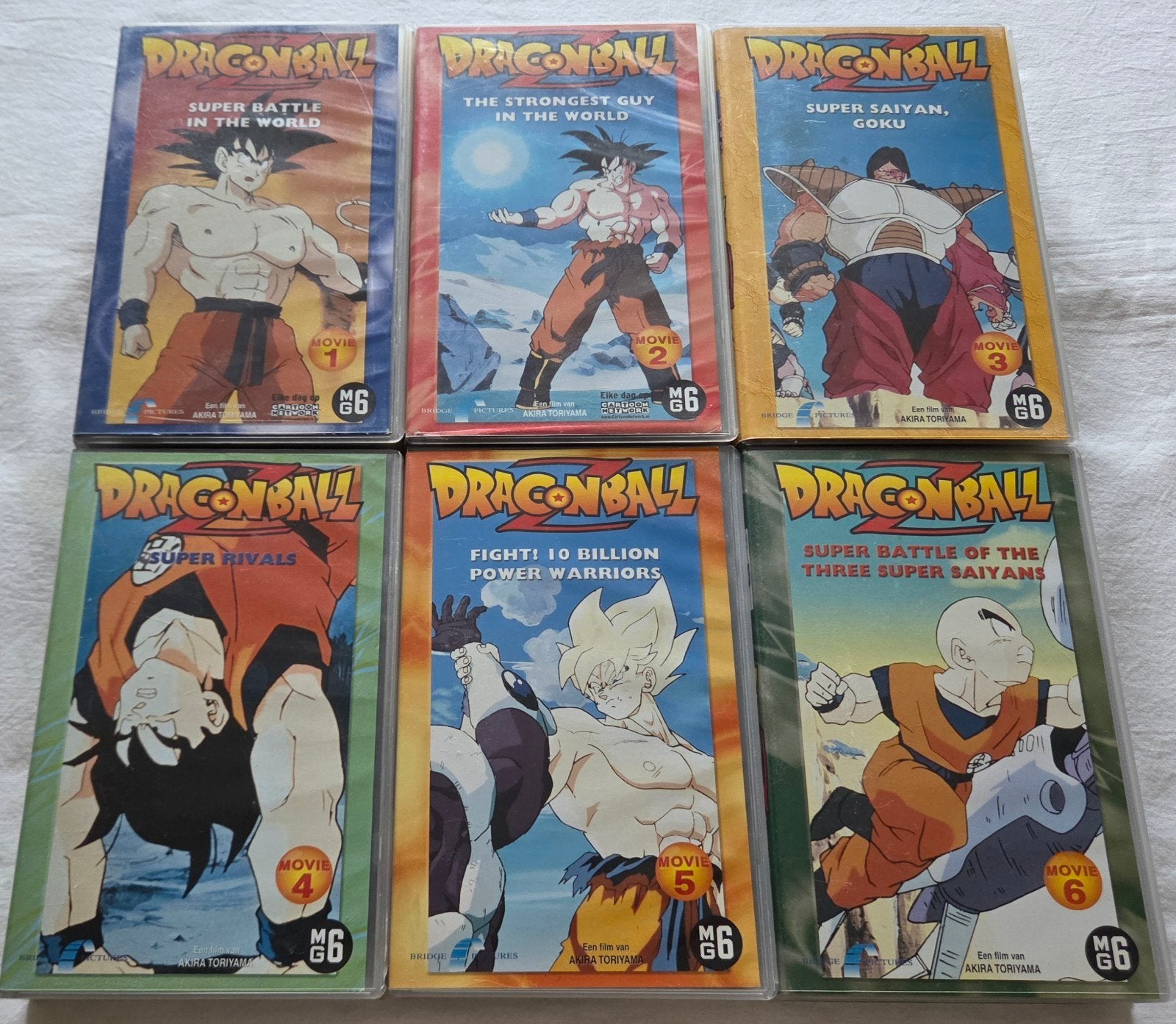 Dragonball Z Movie 1,2,3,4,5 & 6 Set VHS Cartoon/Anime, Alle leeftijden, Ophalen of Verzenden, Gebruikt, Actie en Avontuur