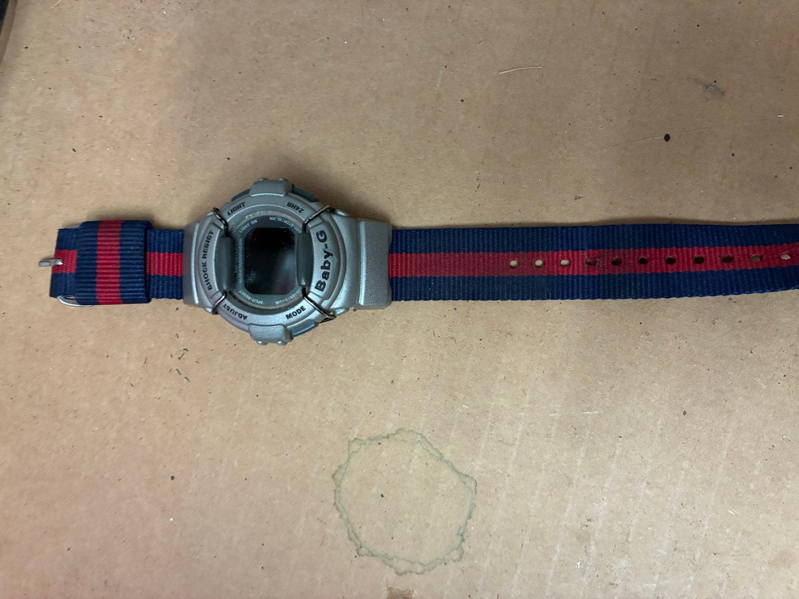Casio Baby-G horloge met NATO-bandje, Overige merken, Kunststof, Gebruikt, Polshorloge