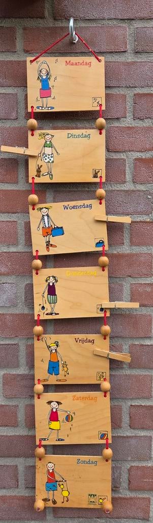 Weekplanner van hout, Ophalen of Verzenden