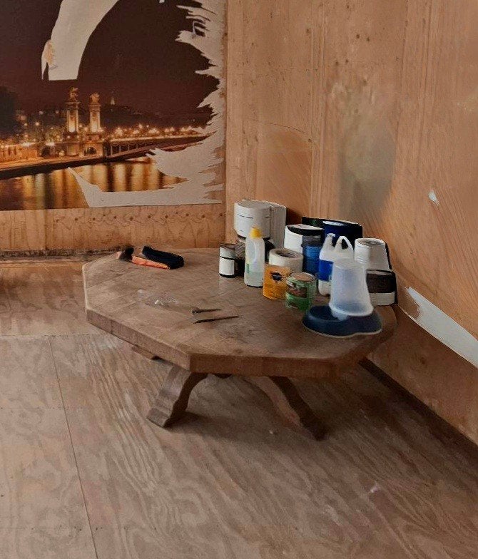 Gratis houten salontafel - Achthoekig, Ophalen, Gebruikt, Overige vormen, Overige houtsoorten