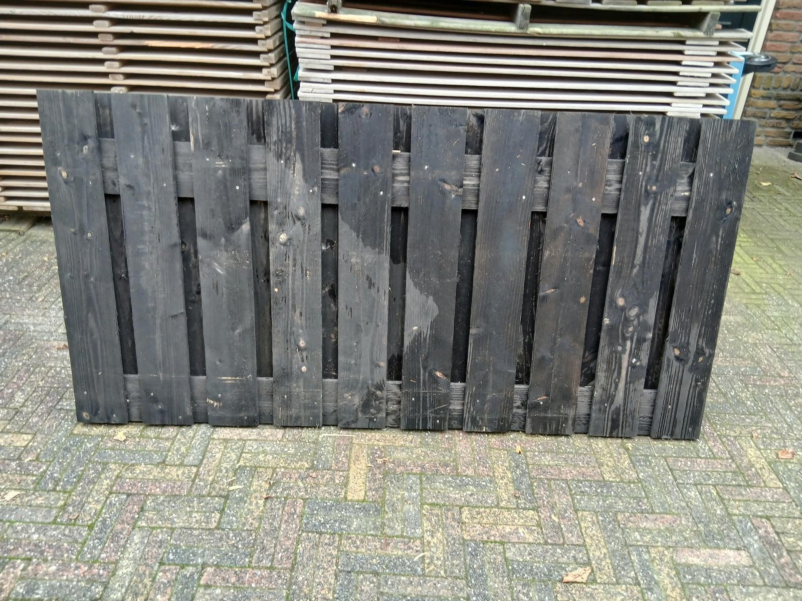 Zwarte Tuinhekjes / tuinschermen. 1.80 m bred en 90 cm hoog, Tuin en Terras, Ophalen, Nieuw, Hout, Tuinhek