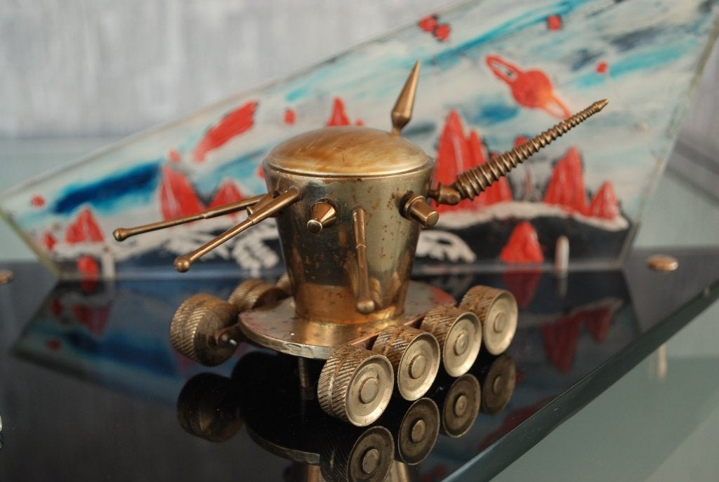 Maan buggy CCCP ornament Ruimtevaart Vintage 1970 Lunokhod, Antiek en Kunst, Ophalen of Verzenden