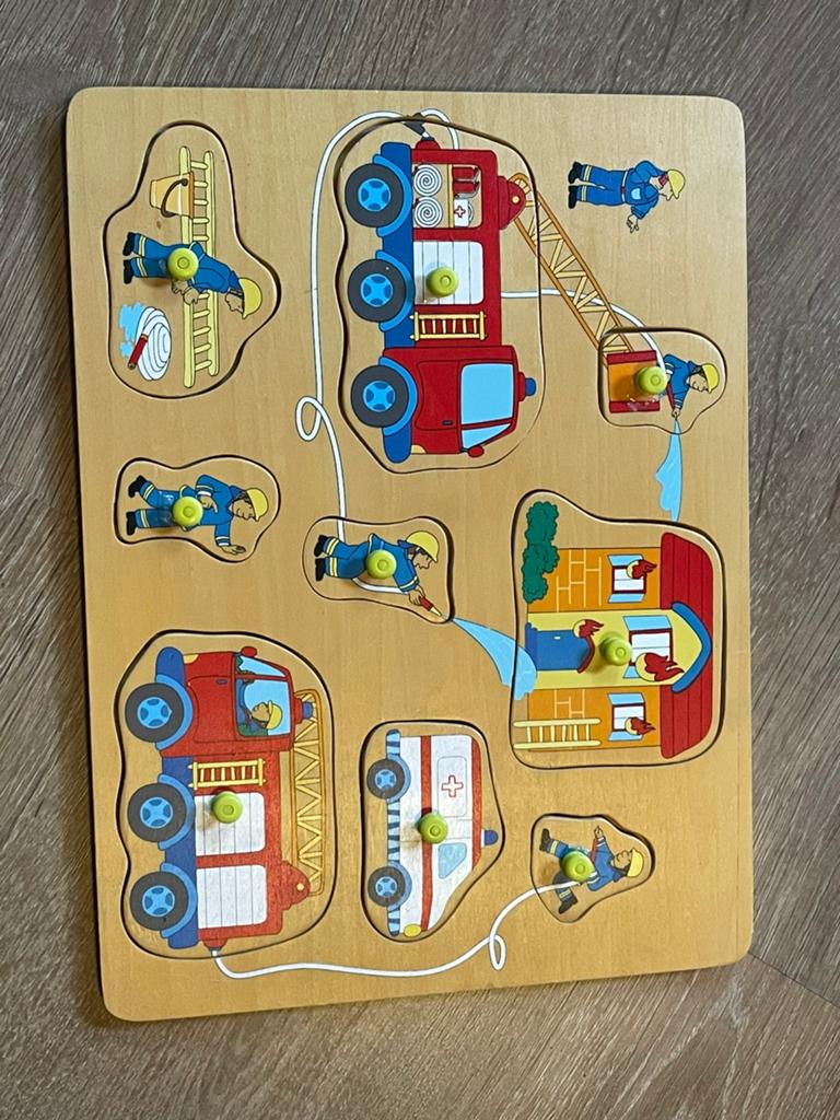 Houten inlegpuzzel, Ophalen, Gebruikt