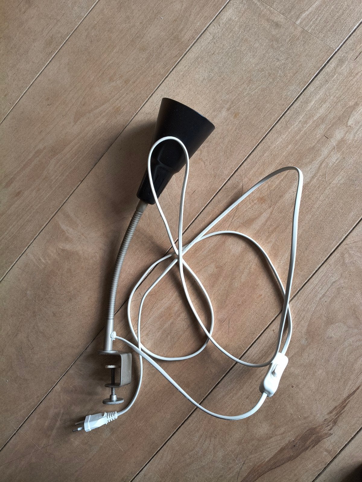 Flexibele klemlamp met spaarlamp, 30 tot 60 watt, Gebruikt, Spaarlamp, E27 (groot)