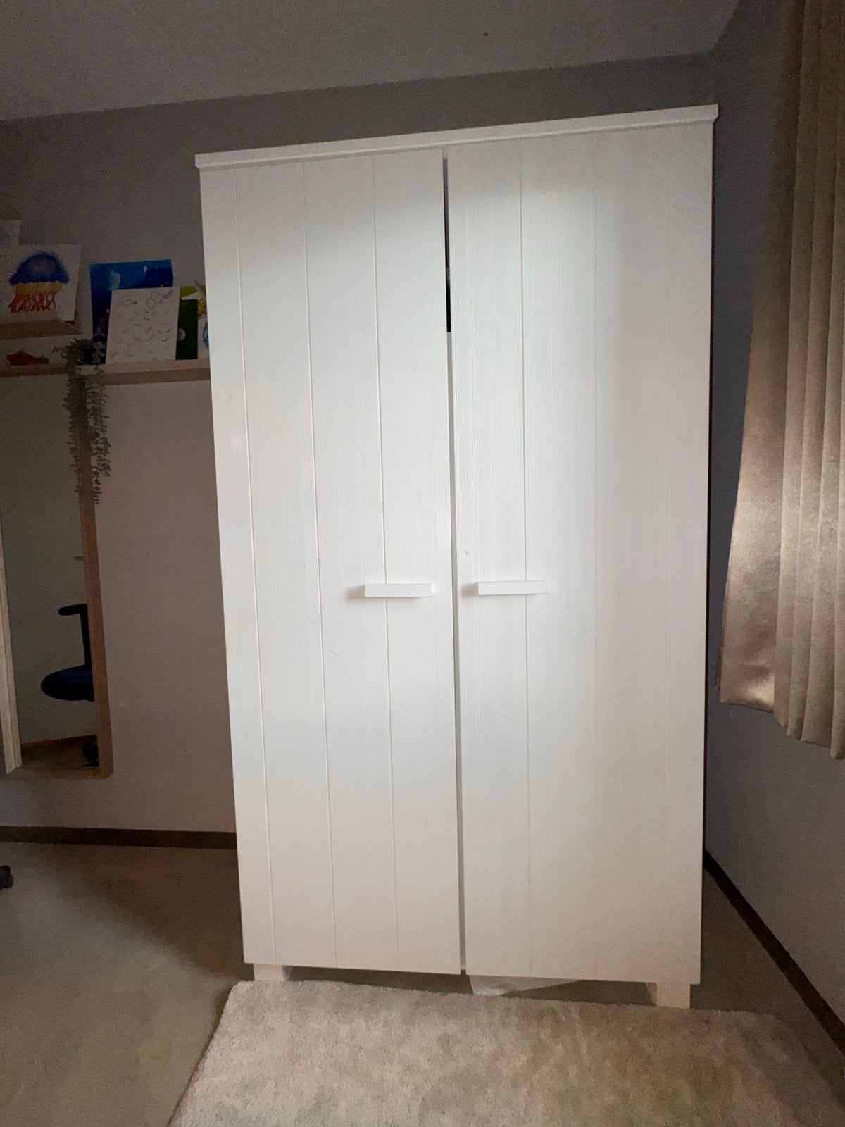 Witte kledingkast Woood Robin, Huis en Inrichting, Kasten | Kledingkasten, Ophalen, 50 tot 100 cm, Zo goed als nieuw, 150 tot 200 cm