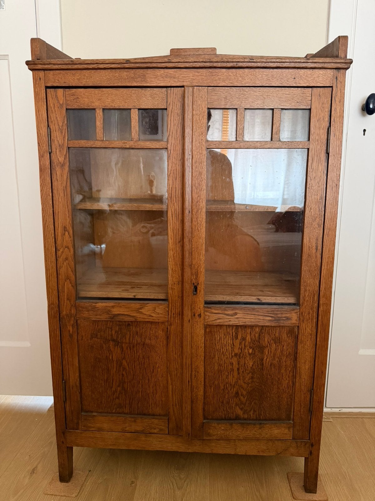 Prachtige antieke art deco vitrinekast, Huis en Inrichting, Kasten | Vitrinekasten, Met plank(en), Gebruikt, 100 tot 150 cm, 50 tot 100 cm