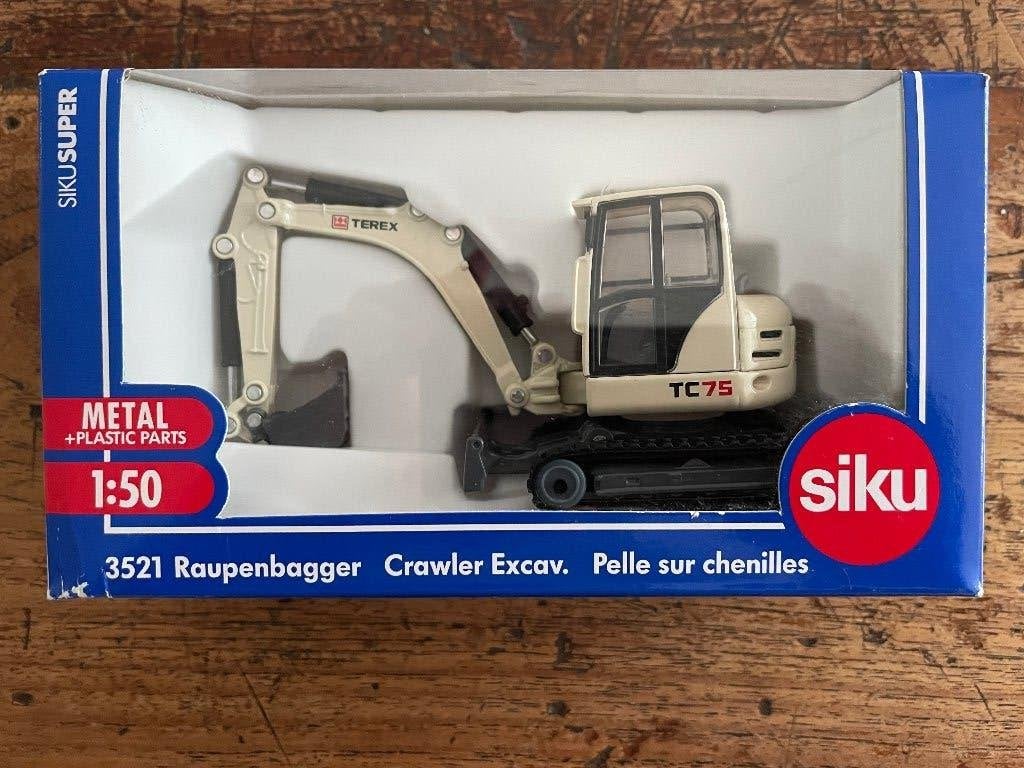 Siku metalen rupsbanden graafmachine 3521 Raupenbagger, Ophalen of Verzenden, Nieuw, Hijskraan, Tractor of Landbouw, SIKU