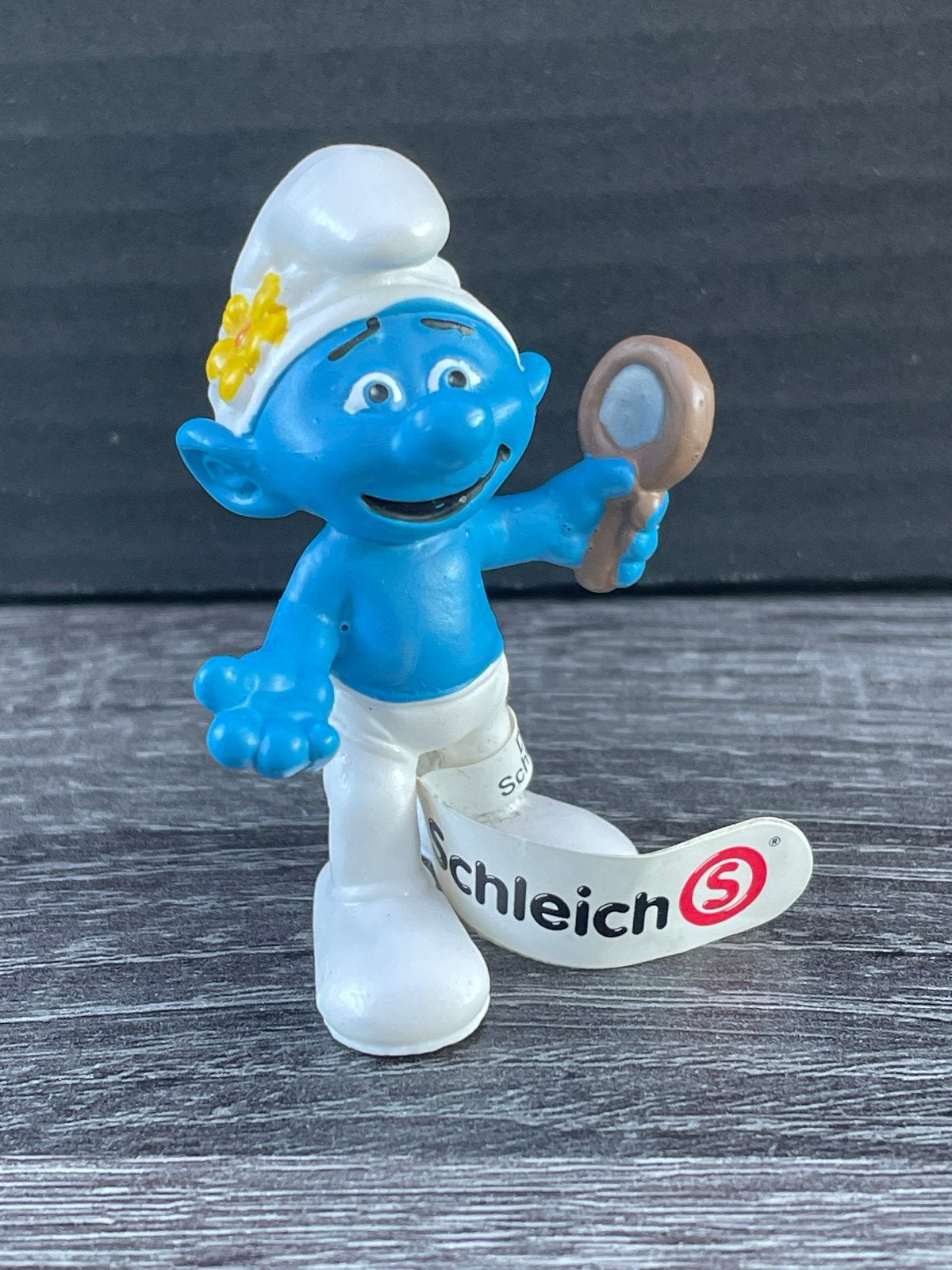 Smurfin met spiegel - Schleich Smurf figuurtje, Verzamelen, Smurfen, Ophalen of Verzenden, Zo goed als nieuw, Smurfin, Poppetje, Figuurtje of Knuffel