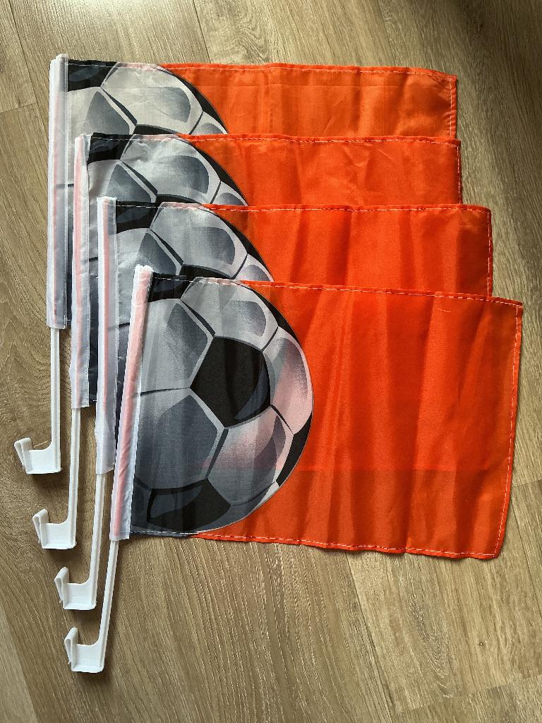 4 vlaggetjes voor autoraam, Ophalen of Verzenden, Nieuw