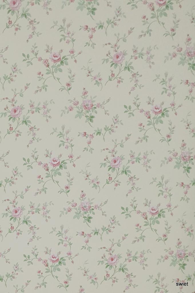 10324 vintage rozenbehang in laura ashley stijl swiet, Huis en Inrichting, Verzenden, Minder dan 10 m², Beige