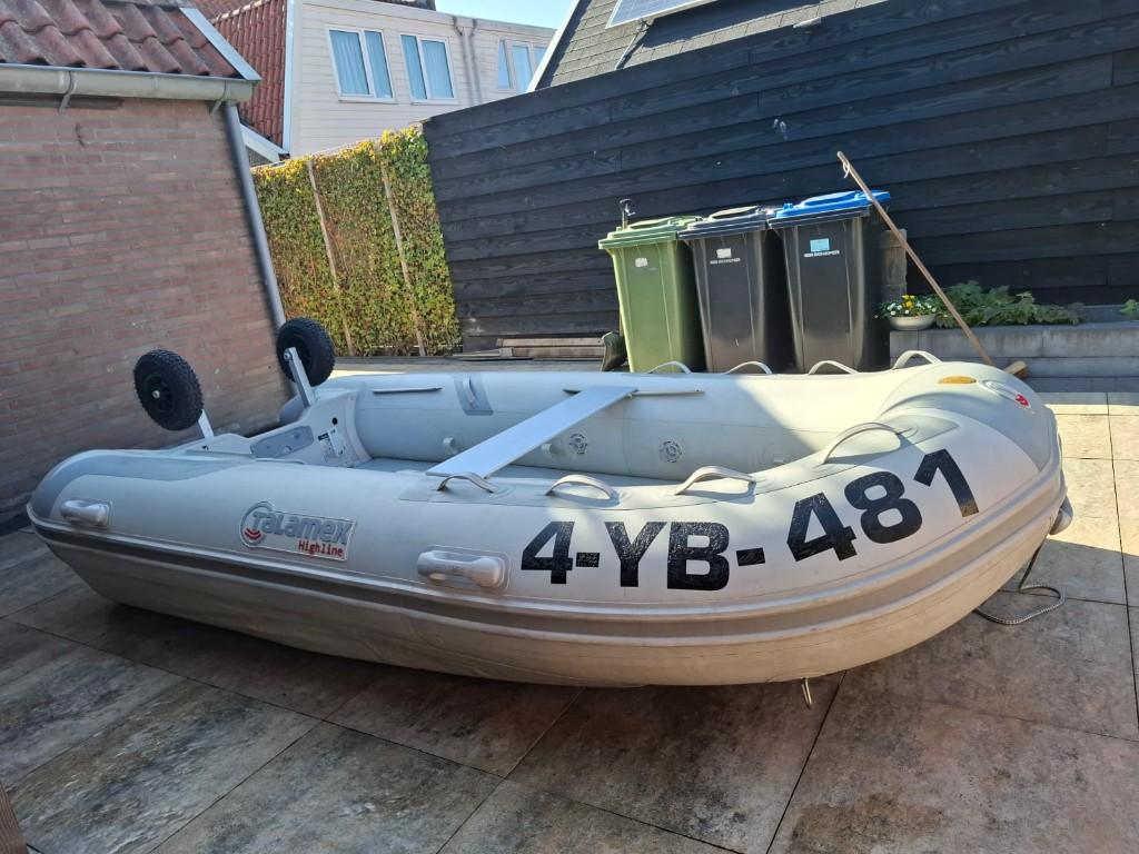 Talamex Highline rubberboot 15 PK Mercury buitenboordmotor, Watersport en Boten, Rubberboten, Airdeck, 15 pk, Zo goed als nieuw