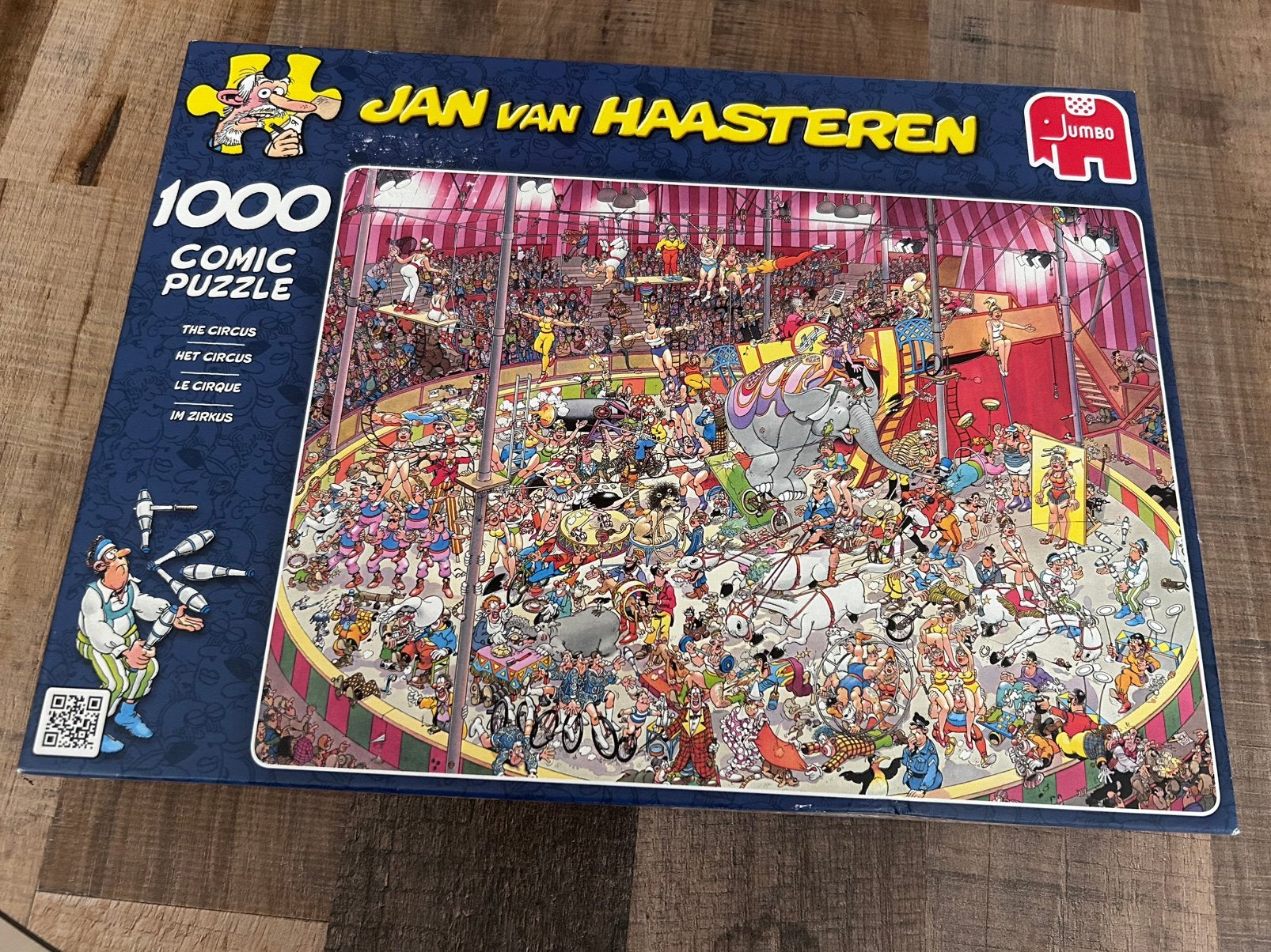 Het Circus, jan v Haasteren puzzel 1000 stukje, Ophalen, 500 t/m 1500 stukjes, Zo goed als nieuw