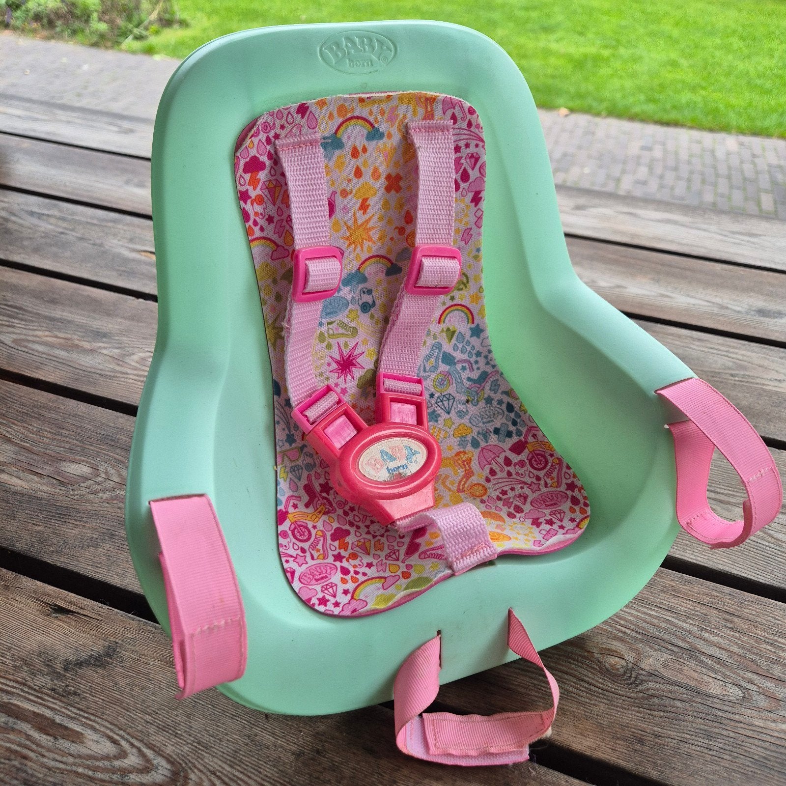 BABY born fietsstoeltje - Zo goed als nieuw, Kinderen en Baby's, Speelgoed | Poppen, Ophalen, Zo goed als nieuw, Babypop