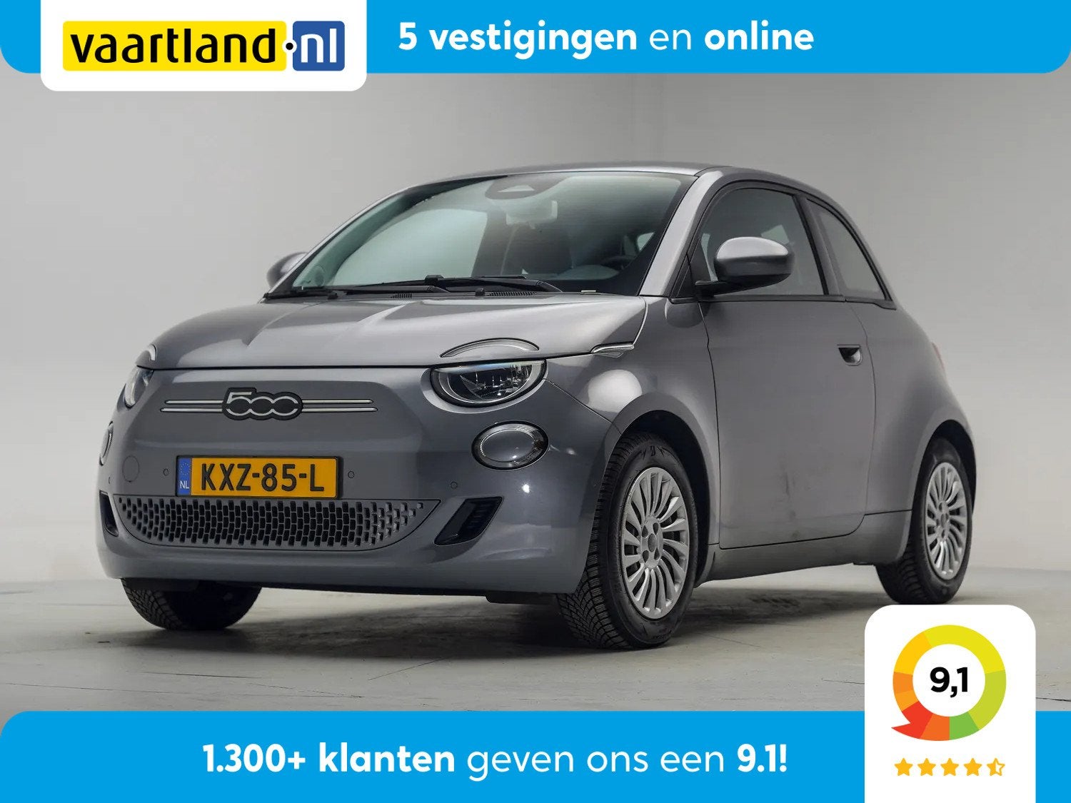 Fiat 500E Icon 42kWh [ Adapt.cruise Navi Apple/Android Camer, Auto's, 0 cilinders, Gebruikt, 118 pk, 4 stoelen