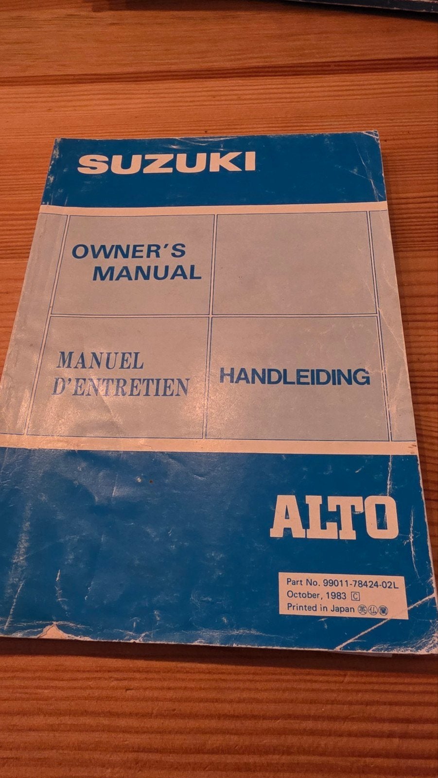 Suzuki Alto Handleiding (Owner's Manual) - Oktober 1983, Auto diversen, Handleidingen en Instructieboekjes, Ophalen of Verzenden