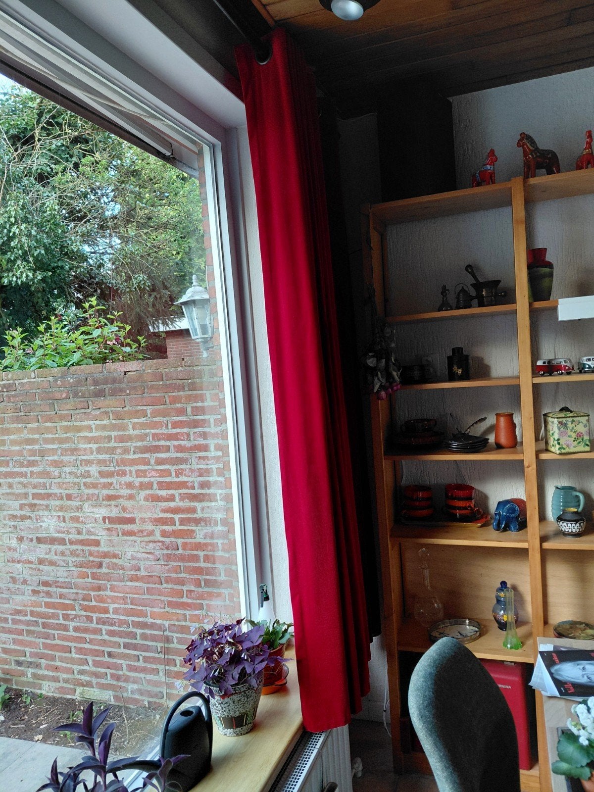 fluwelen gordijn, 20 ringen, 2,58 lang, 3,40 breed, Huis en Inrichting, Ophalen, Gordijn, Fluweel