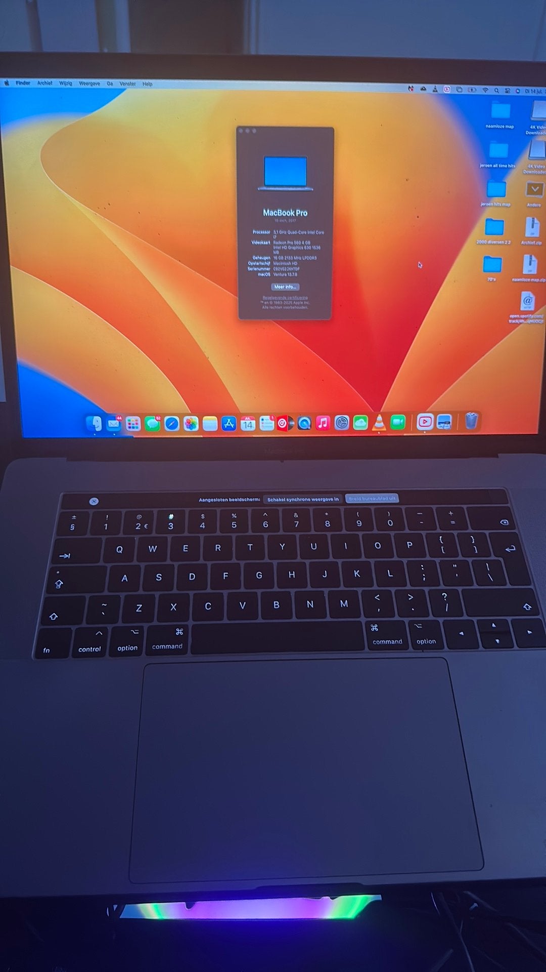 MacBook Pro 15-inch 2017 - 3.1 GHz i7, 16GB RAM, MacBook Pro, Gebruikt, 15 inch, Ophalen of Verzenden