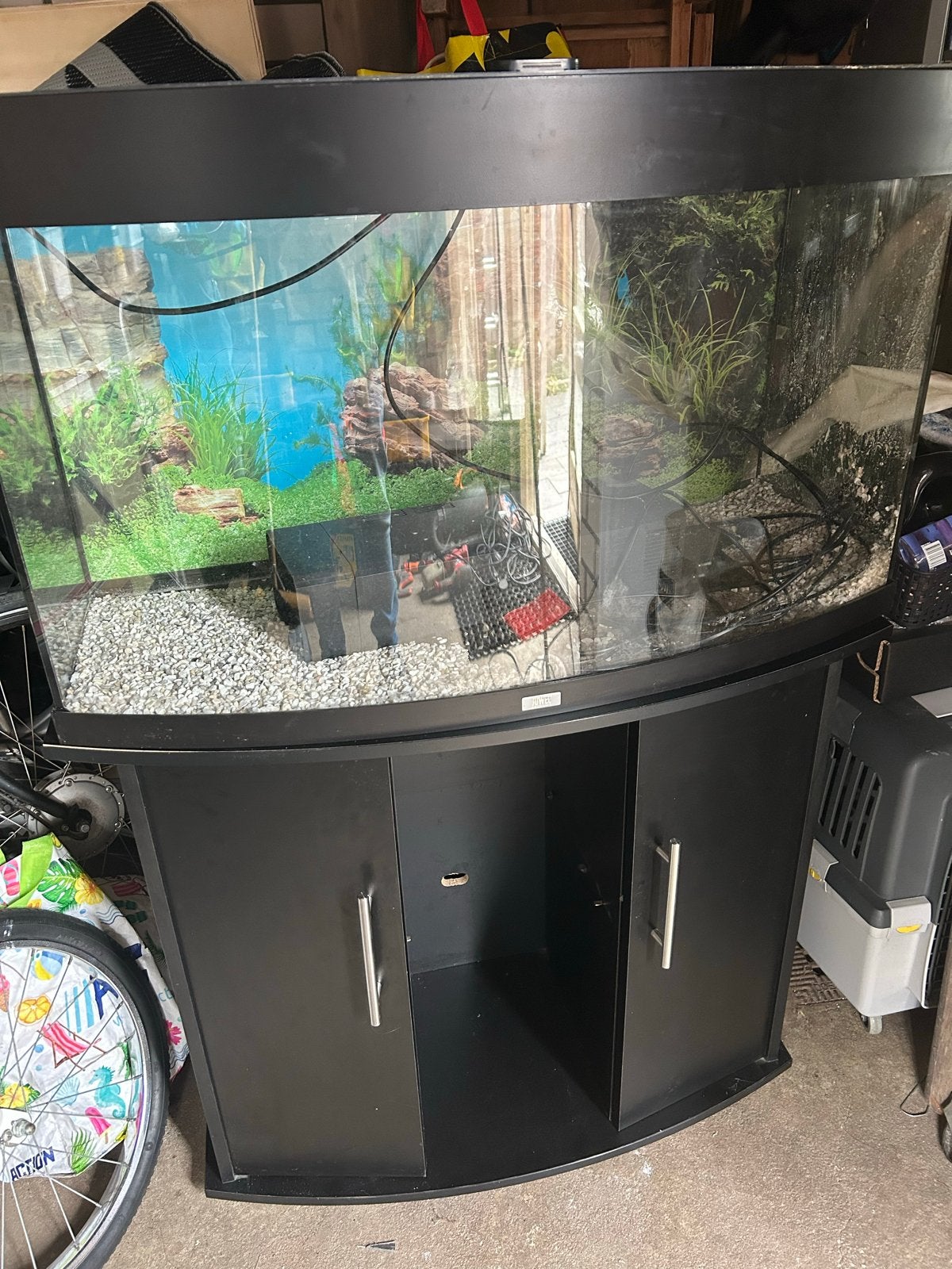 Aqarium Juwel, Ophalen, Leeg aquarium