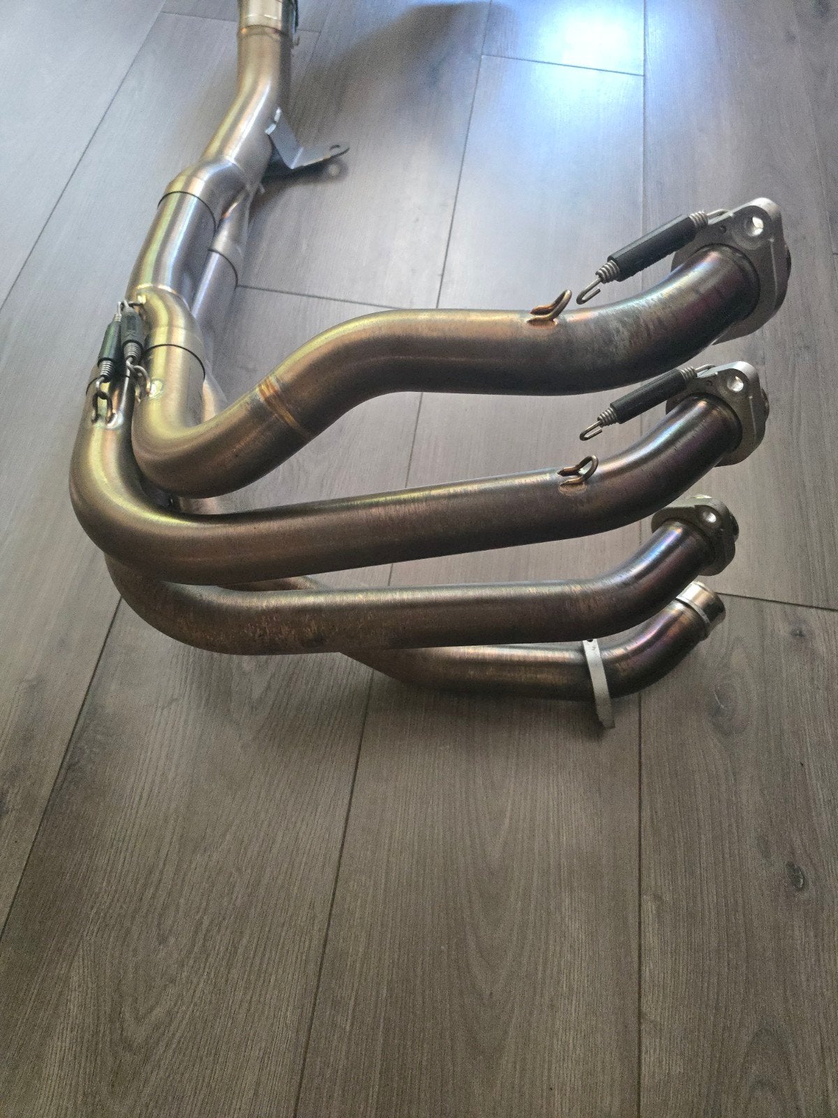 Kawasaki Z900 Akrapovic uitlaat systeem, Motoren, Ophalen, Gebruikt
