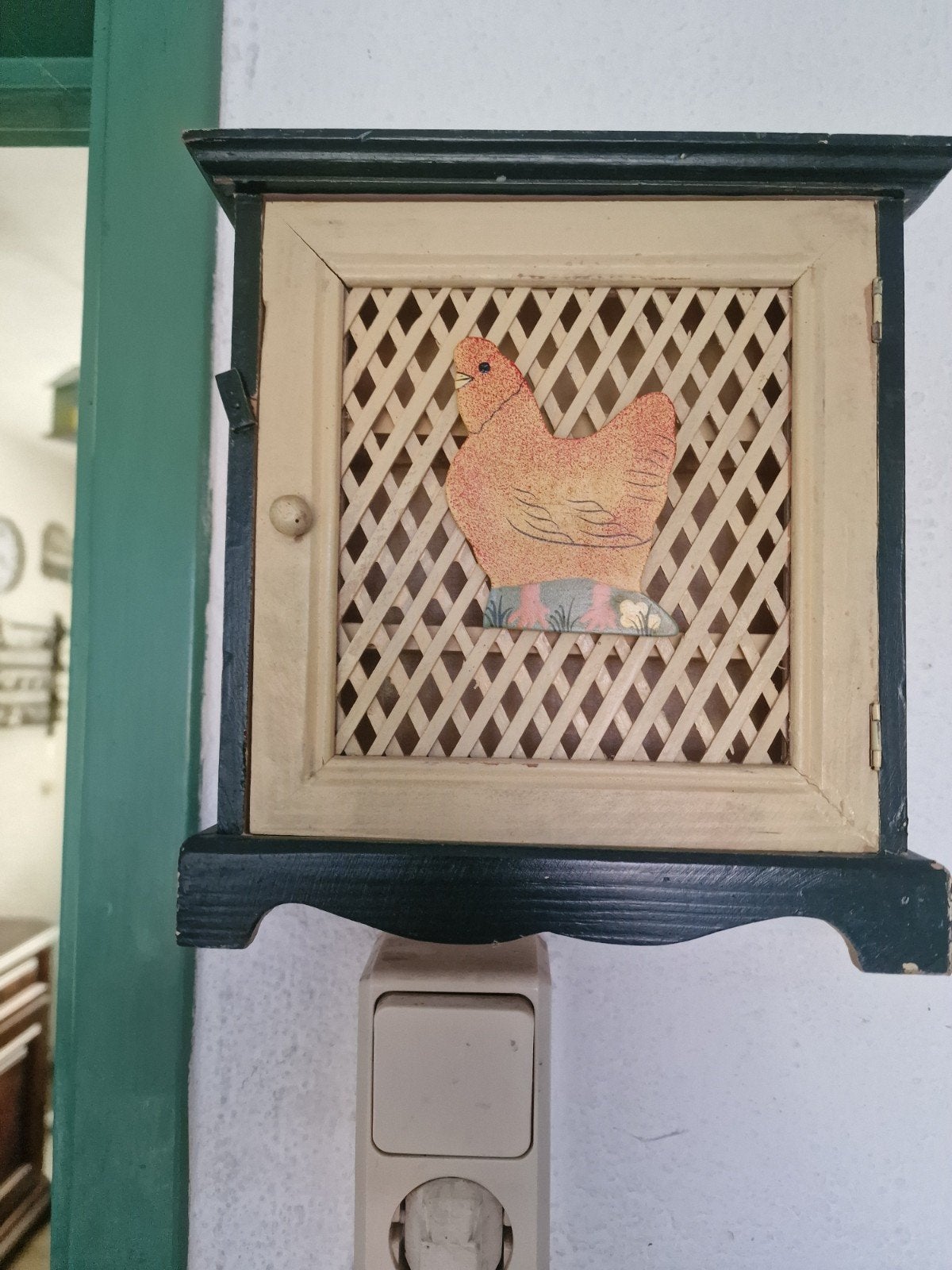 Leuk klein eieren kastje met kip decoratie, Ophalen of Verzenden, Gebruikt
