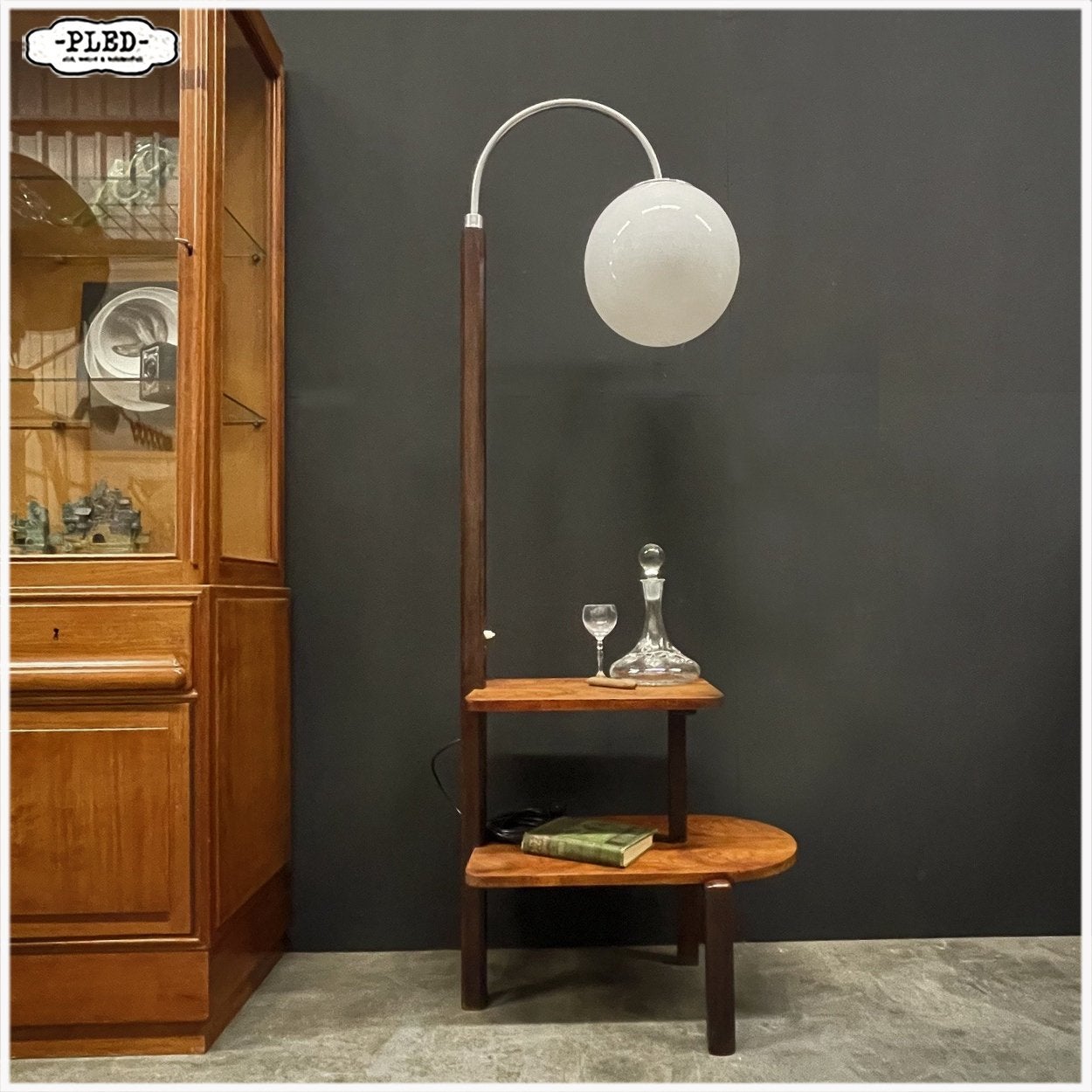 Jindrich Halabala vloerlamp Art Deco Lamp, Ophalen, Gebruikt, E27 (groot), Design Jindrich Halabala Art Deco Vintage