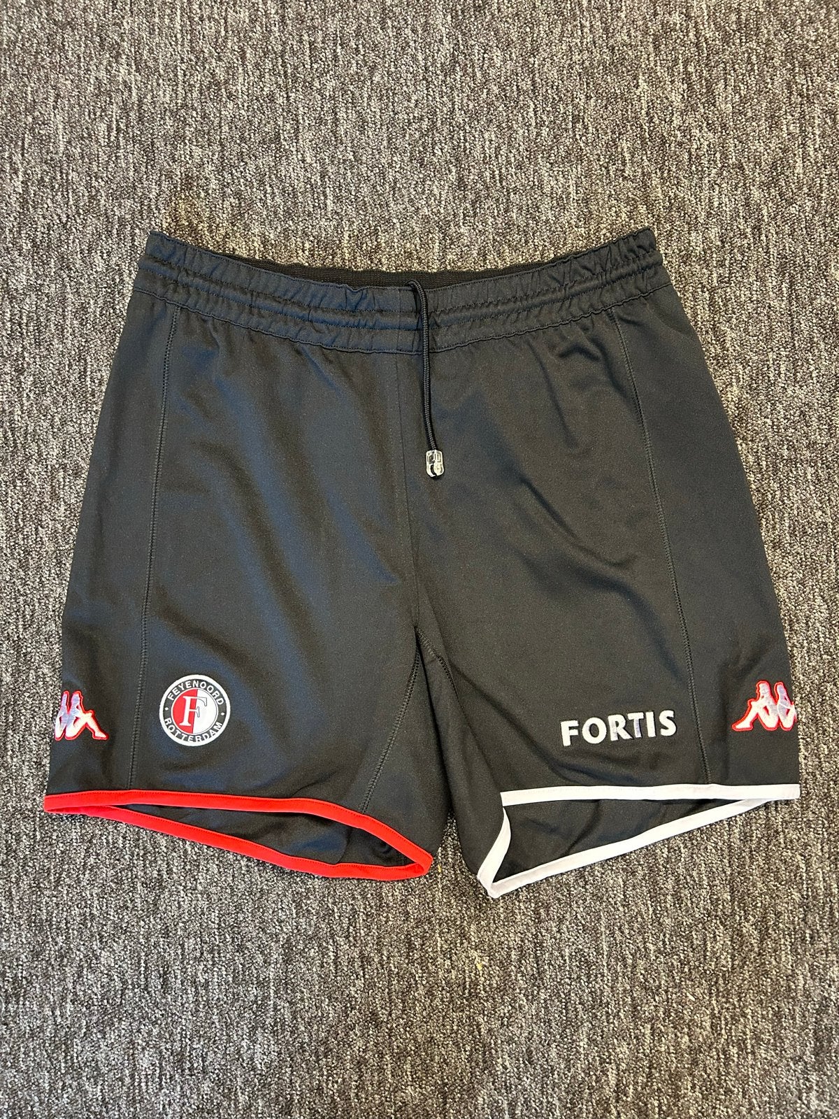 Feyenoord Kappa Voetbalbroekje, Kleding | Heren, Maat 52/54 (L), Zwart, Ophalen of Verzenden, Zo goed als nieuw