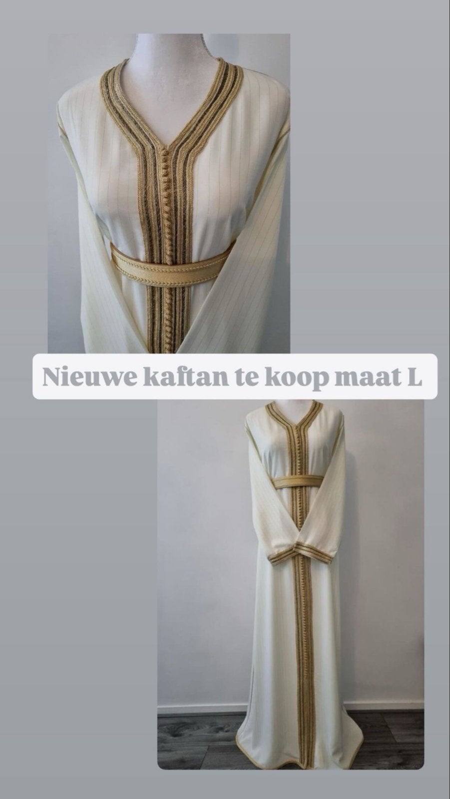 Nieuwe kaftan maat L, Ophalen, Overige typen, Wit, Maat 42/44 (L)