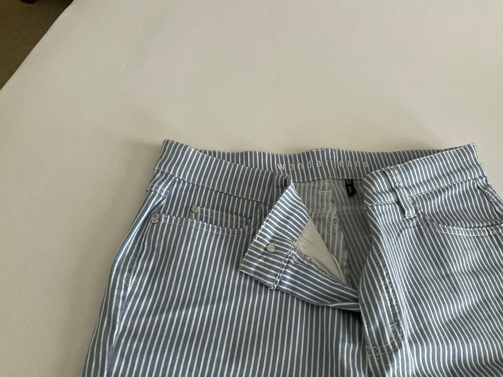 Gestreepte broek - Wonderjeans maat 40, Maat 38/40 (M), Blauw, Ophalen of Verzenden, Zo goed als nieuw