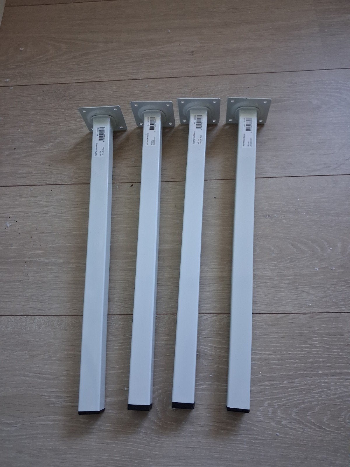 Set van 4 witte tafelpoten - 40 cm voor kerstdorpplateau, Ophalen of Verzenden, Nieuw