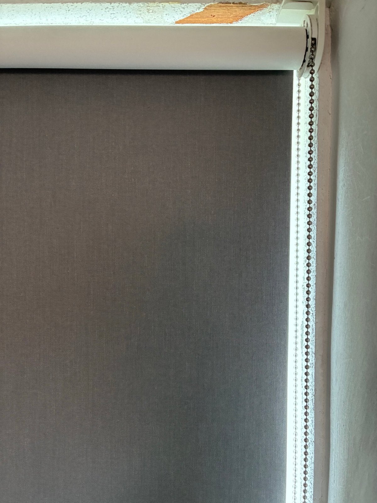 Luxaflex Rolgordijn Grijs Verduisterend 226x110cm, Ophalen, 100 tot 150 cm, Zo goed als nieuw, 200 cm of meer