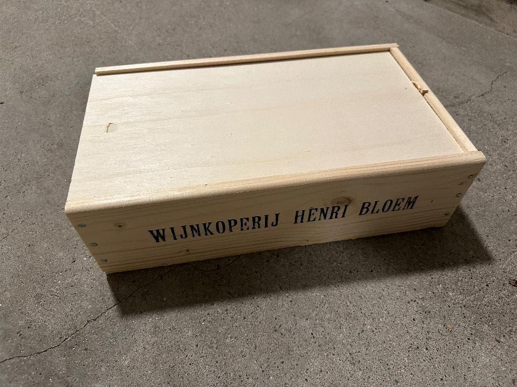 Bloem wijnkistje voor 2 flessen, Ophalen, Nieuw