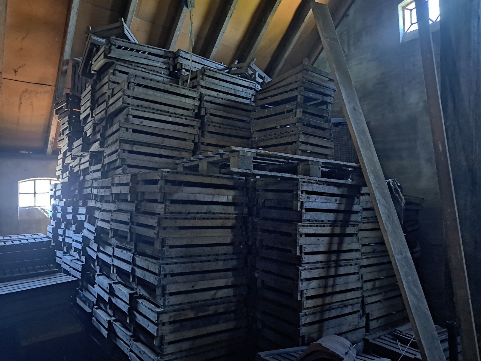 Aardappelbakjes, Ophalen, Gebruikt, Hout
