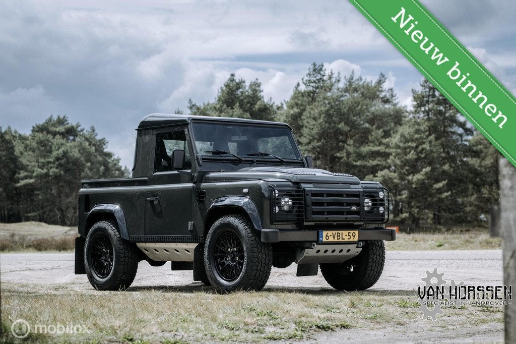 Land Rover Defender 2.4 TD Soft Top 90 Pickup Uniek!, Gebruikt, Cabriolet, 122 pk, Leder