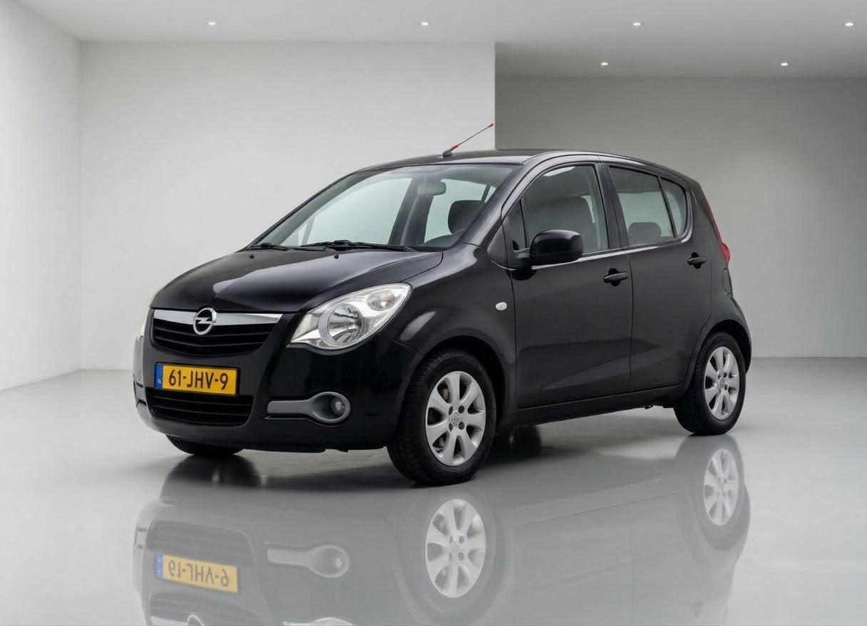 Opel Agila 1.2 16V 2009 Zwart /NWE KOPPELING / APK / NAP /, Voorwielaandrijving, 40 €/maand, 4 cilinders, 965 kg