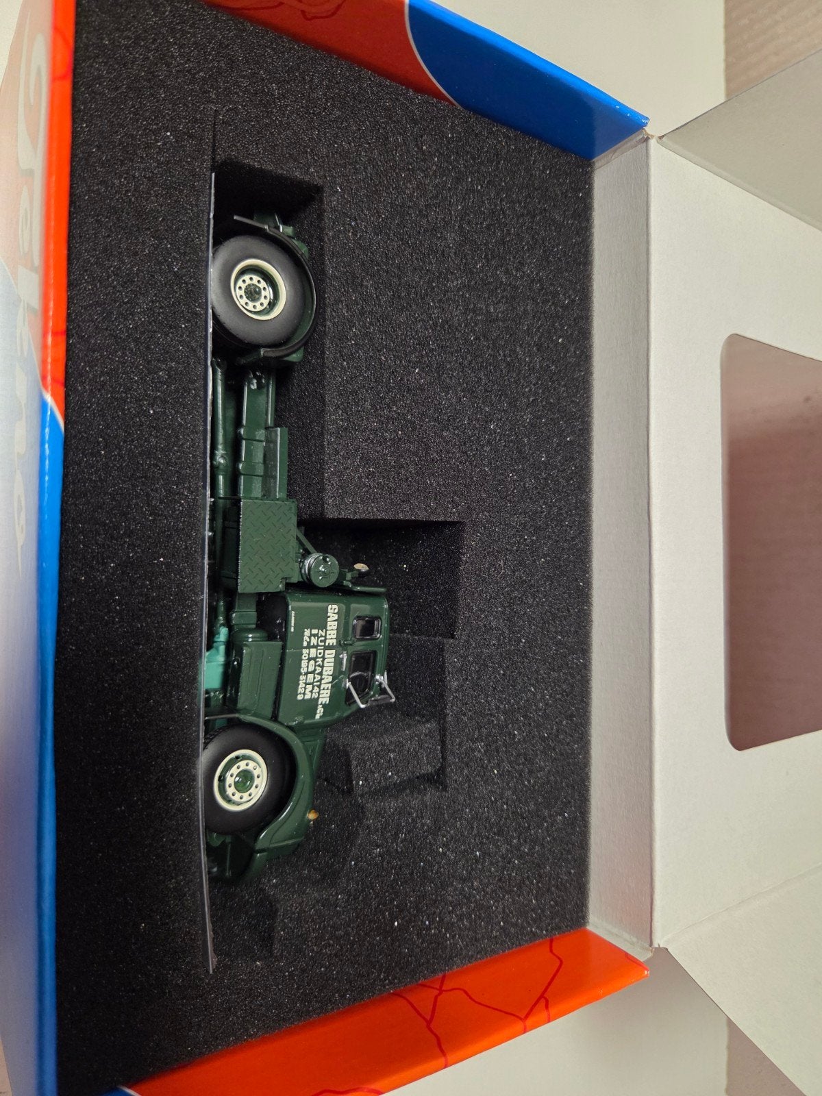 Tekno Scania L 110 torpedo met bomenlier  GVI, Ophalen of Verzenden, Zo goed als nieuw, Bus of Vrachtwagen, Tekno