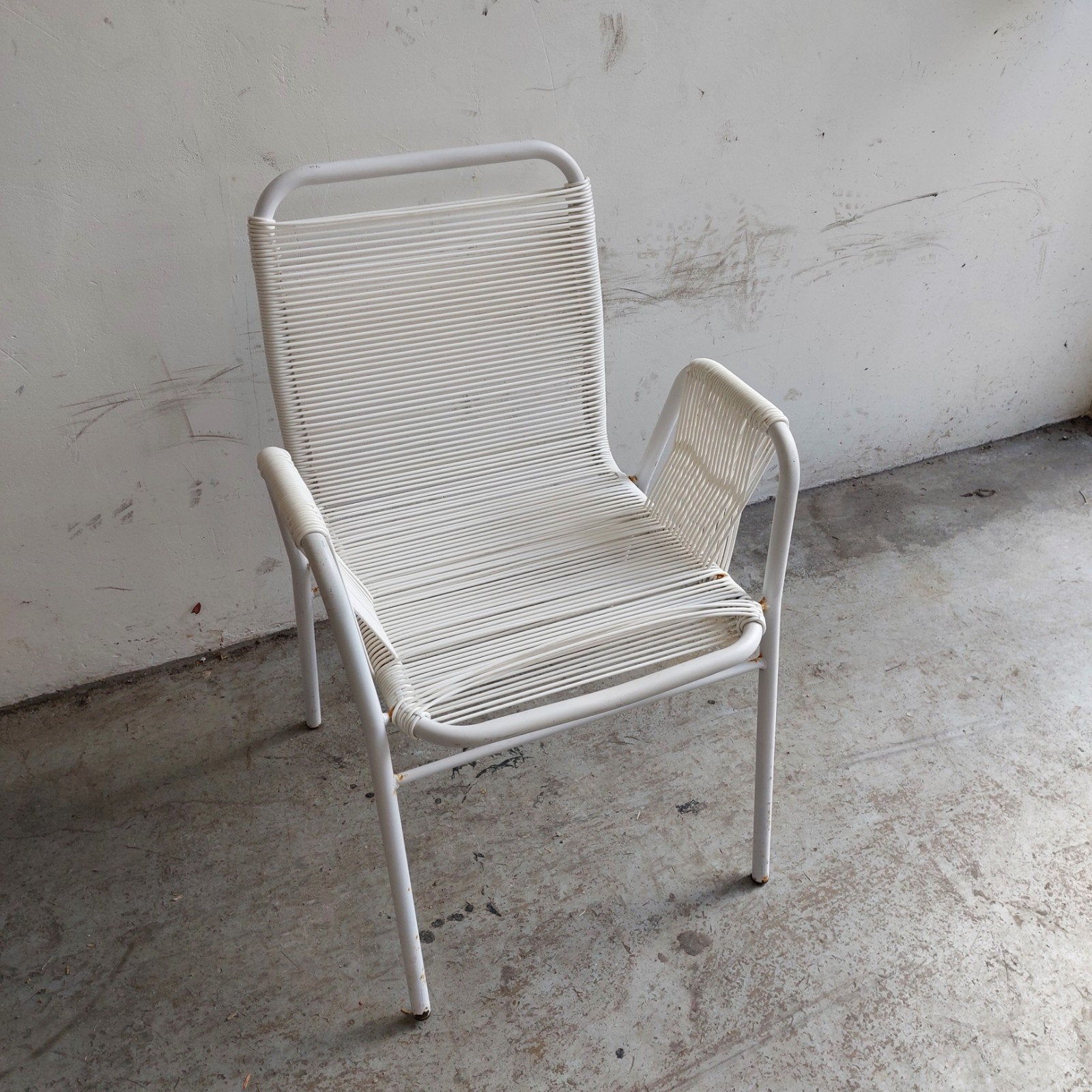 2 x vintage draadstoel, spaghetti stoel (stuksprijs), Huis en Inrichting, Stoelen, Ophalen, Overige materialen, Gebruikt, Twee