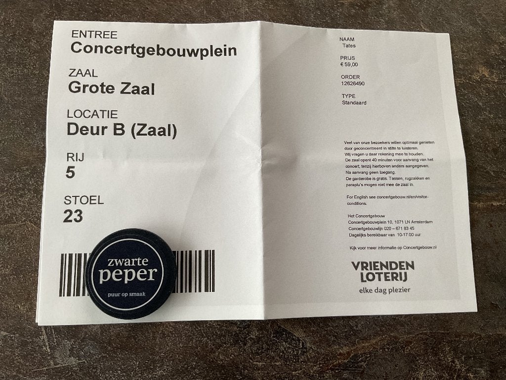 Händels  Messiah Concertgebouw 1 december, Eén persoon, December, Vocaal