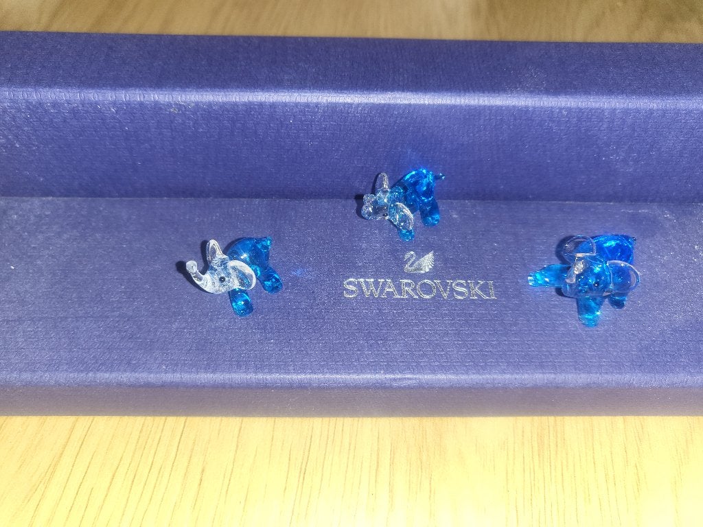 Swarovski olifanten setje, Ophalen of Verzenden, Zo goed als nieuw, Figuurtje
