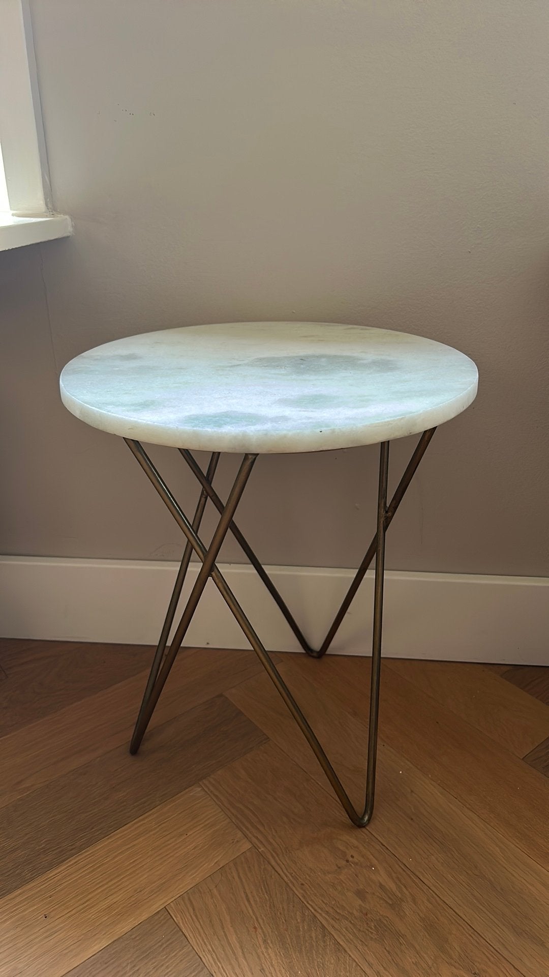 Marble zara home side table, Ophalen, Overige materialen, Minder dan 55 cm, Rond