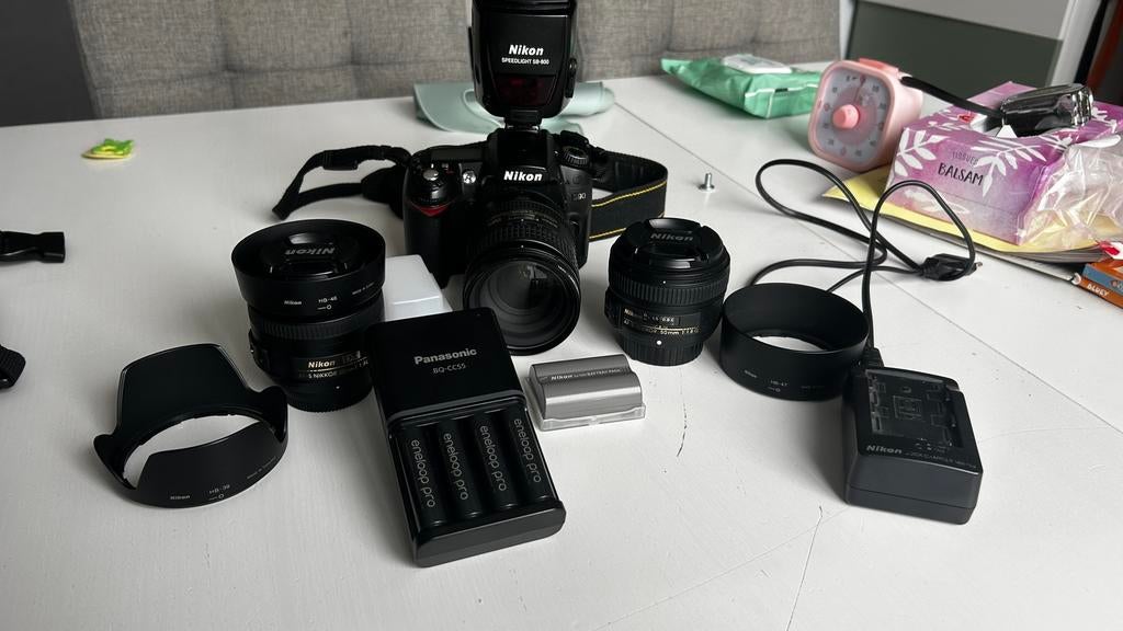 Nikon D90 Set – Incl. 3 lenzen, SB-800 & Eneloop Pro, Ophalen, Zo goed als nieuw, Overige typen