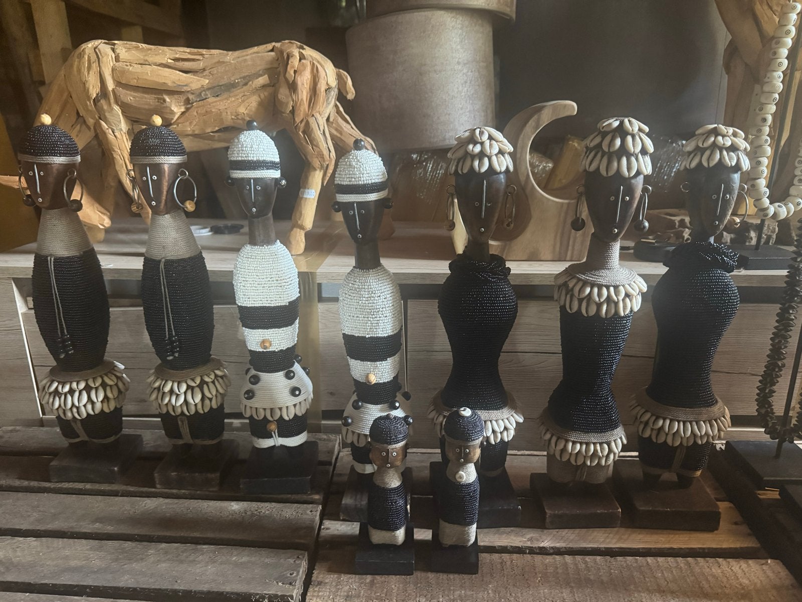 Afrikaanse Beelden Namji Dolls SALE, Antiek en Kunst, Hout, Afrika, Handgemaakt, Beeld