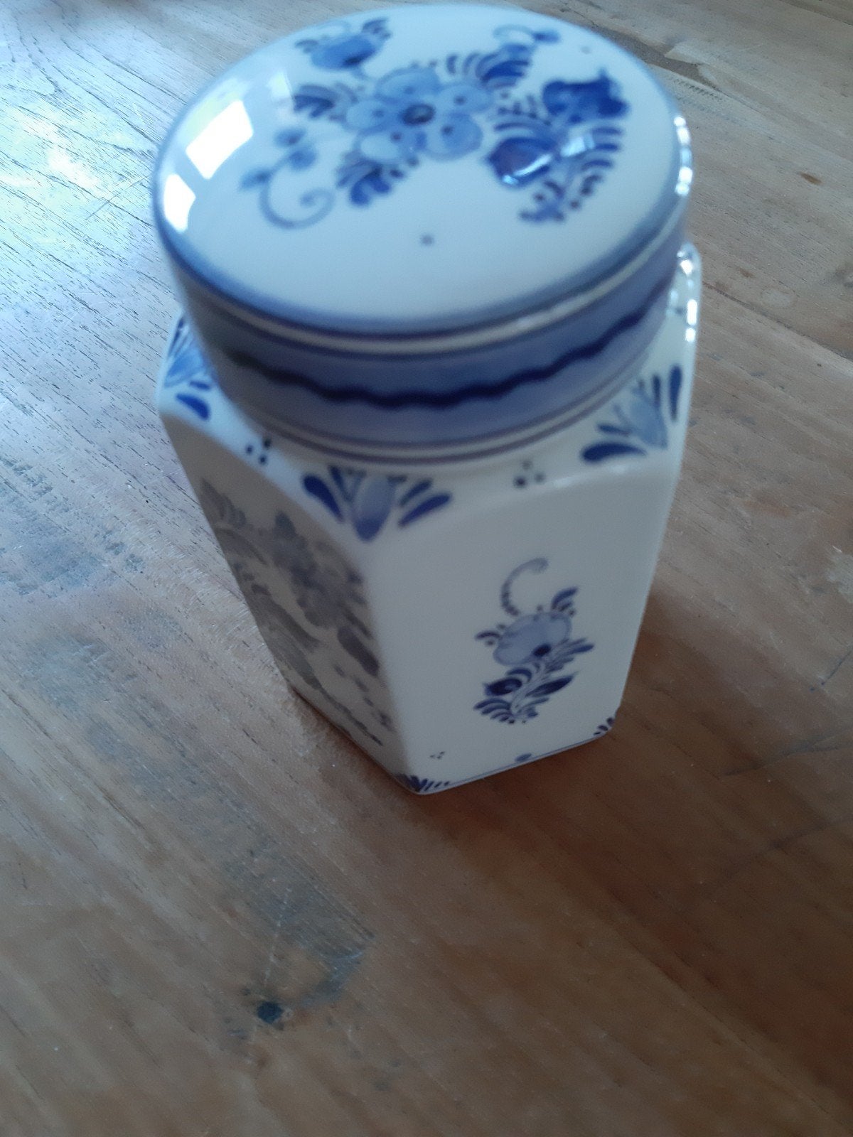 Theebus Delfts Blauw + certificaat, Ophalen of Verzenden