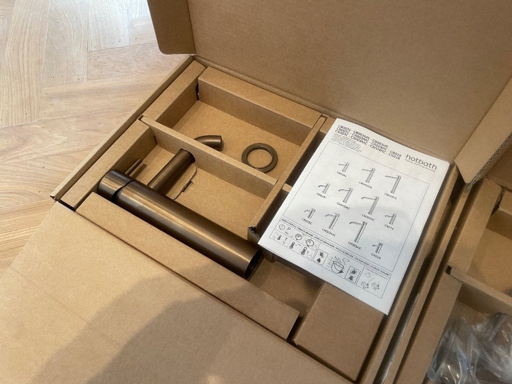 2x Hotbath Cobber wastafelkraan - verouderd messing - nieuw, Doe-het-zelf en Verbouw, Sanitair, Ophalen of Verzenden, Nieuw, Kraan