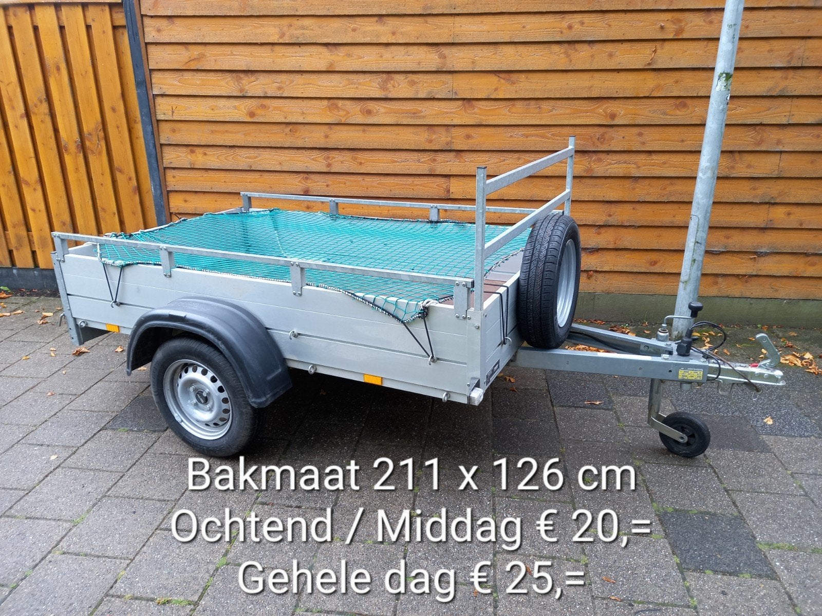 Transportwagen/ aanhangwagen te huur v.a. € 20,=, 100 liter of meer, Ophalen, Transportkar
