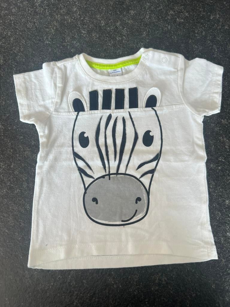 Tshirt Zebra 68, Ophalen of Verzenden, Zo goed als nieuw, Jongetje of Meisje, Shirtje of Longsleeve
