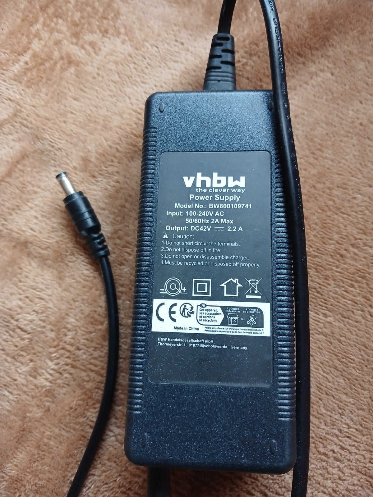 vhbw Voeding Adapter BW800109741 - 42V 2.2A, Ophalen, Gebruikt